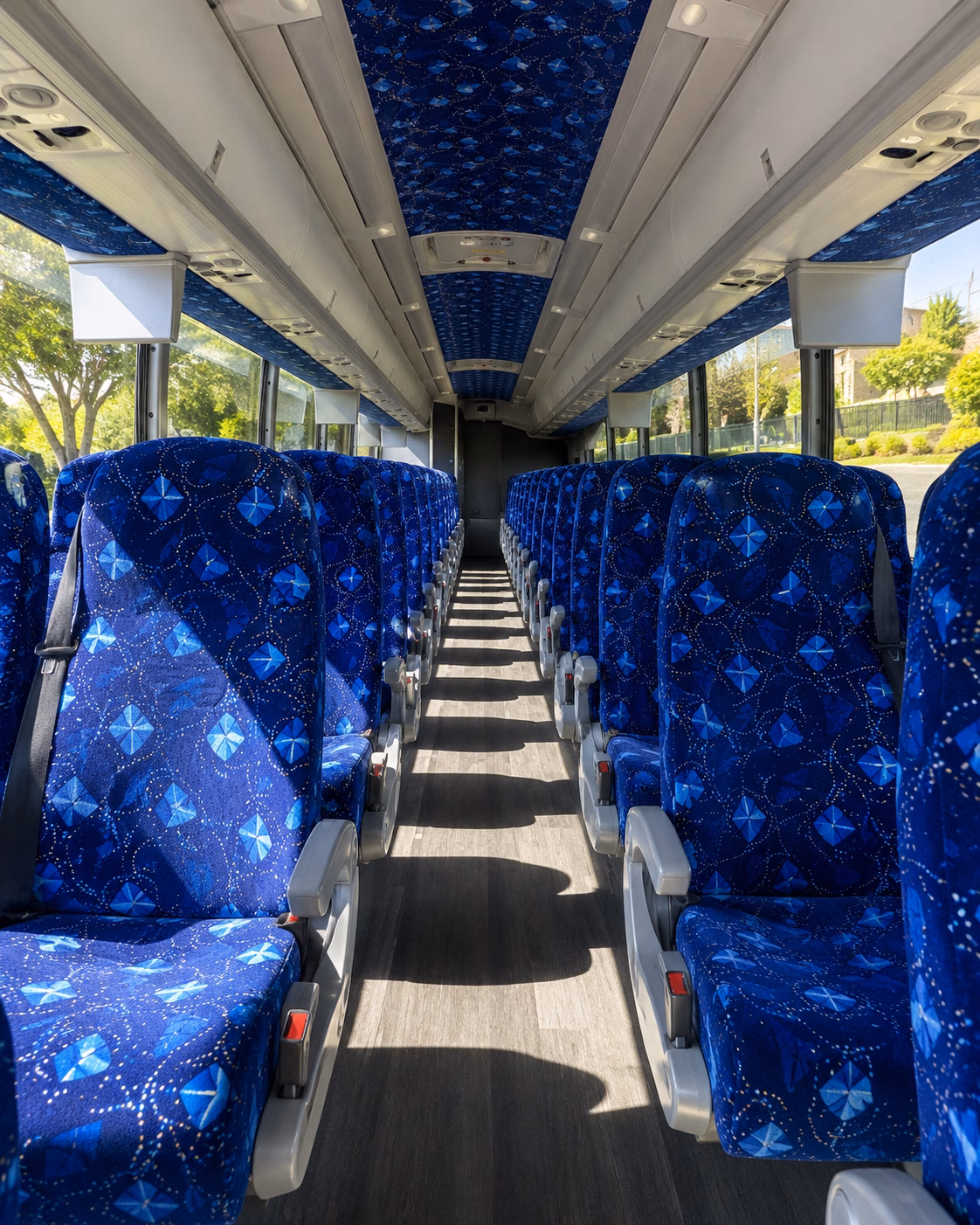 clarksville charter bus interior