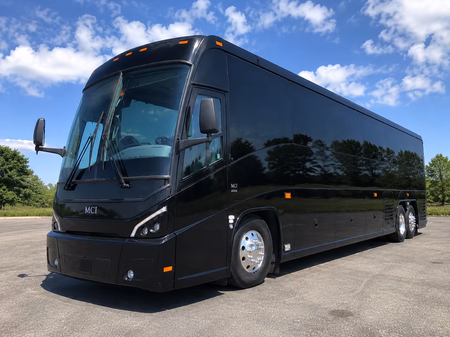 wedding buses for the bridal party rehearsal dinner and every stop in between